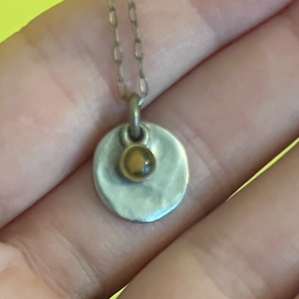 Silver Mustard Seed Pendant Necklace